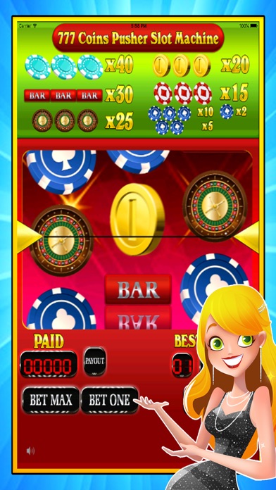 777 Coins Pusher Slot Machine screenshot 2