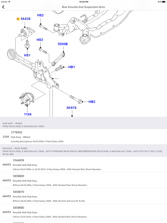 Screenshot #5 pour Car parts for Ford