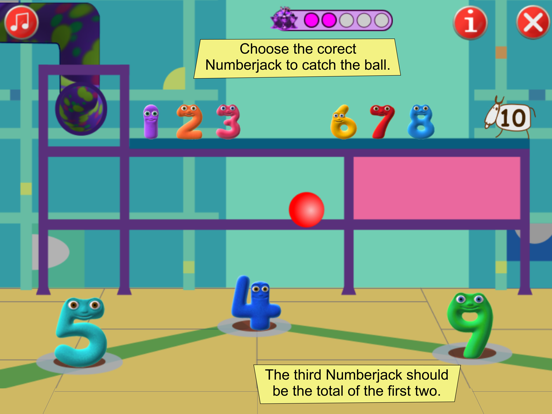 Numberjacks Addition up to 10 iPad screenshot