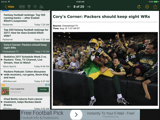 Screenshot #4 pour Football News - Packers