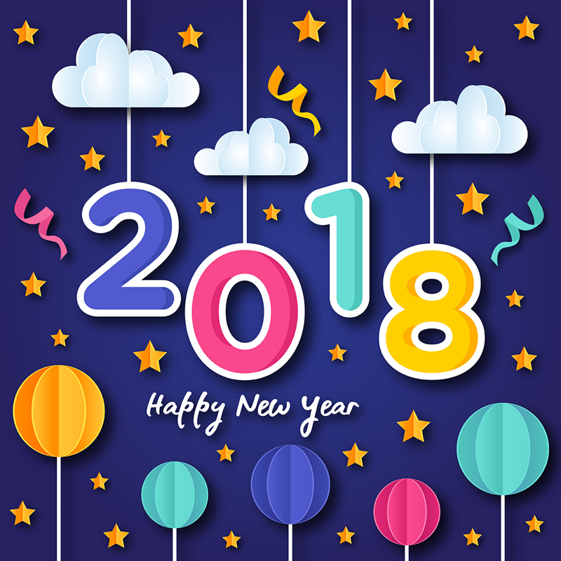 Neujahrs-Rahmen-Foto-Collage