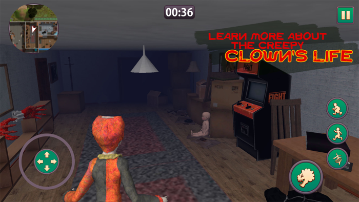 Creepy Clown Night Chase 3D