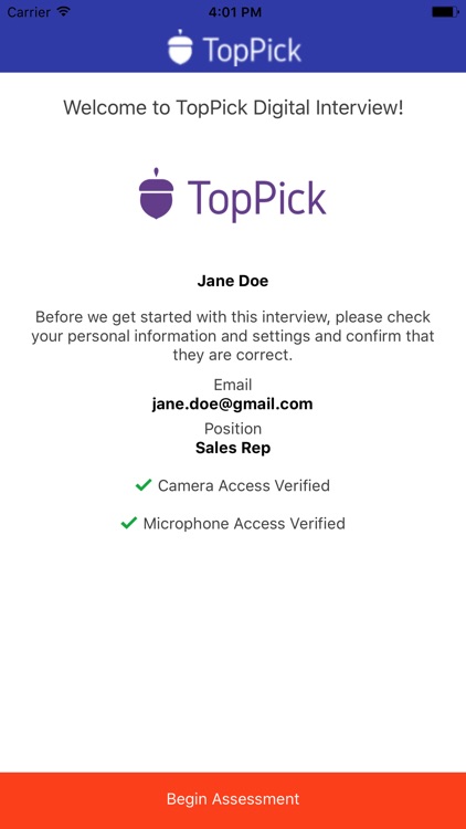 TopPick Mobile Interview