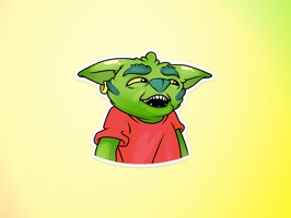 Now you can react to your friend's conversations with your favourite Monster In Red Stickers