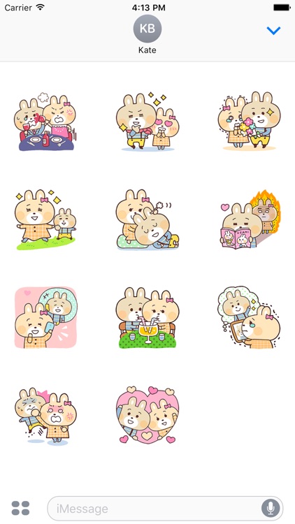 Cute Rabbit Love Animated