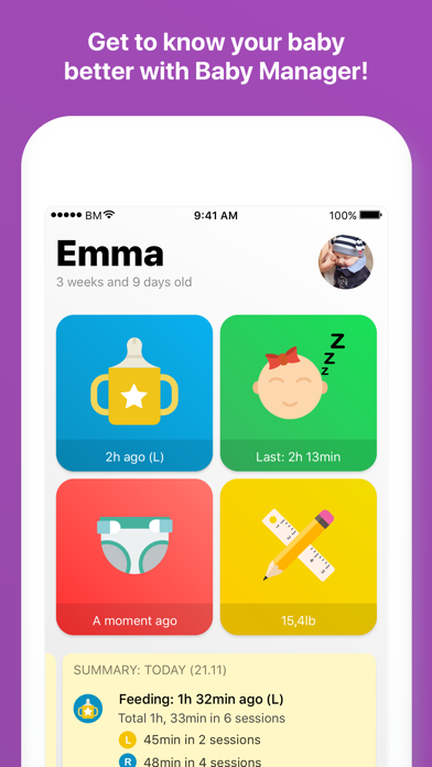 Screenshot #1 pour Baby Manager Feed Tracker