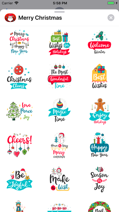 Merry Christmas Sticker Fun screenshot 2