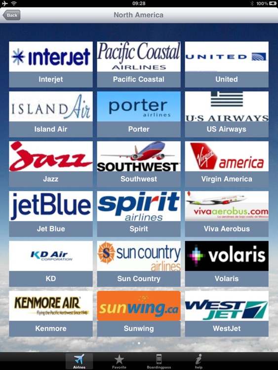 Airline Flight Check-In for the iPad
