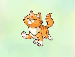 Now you can react to your friend's conversations with your favourite Striped Orange Cat Stickers