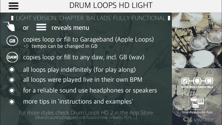 Drum Loops HD Light screenshot-0