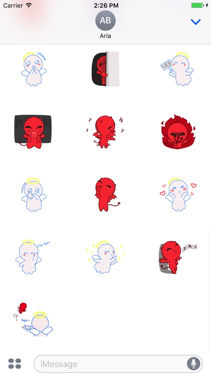 Devil And Angel Love Sticker