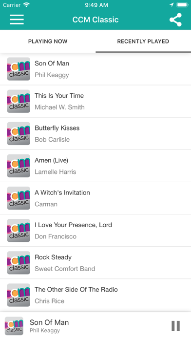 CCM Classic Radio iPhone screenshot 2 - Entertainment app