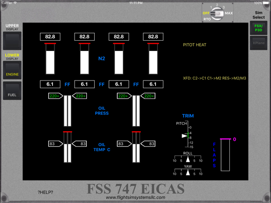 Screenshot #4 pour FSS 747 EICAS