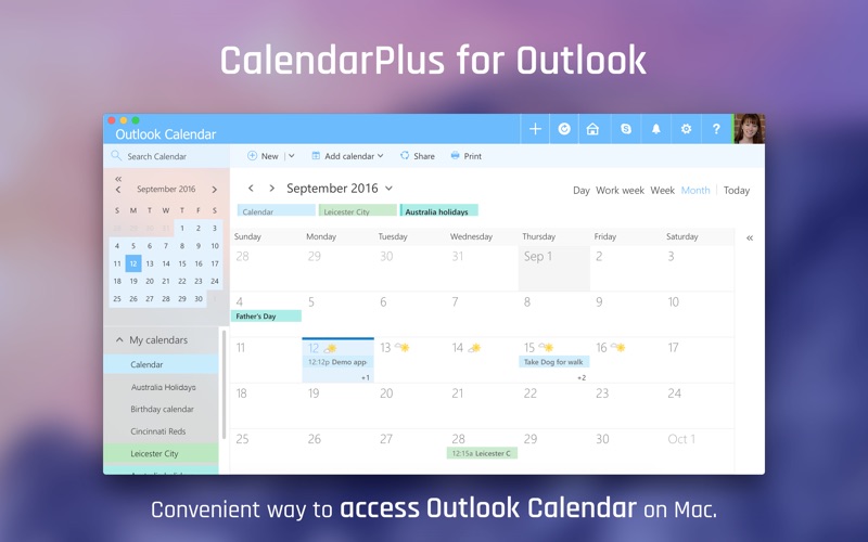 Screenshot #1 pour CalendarsPlus