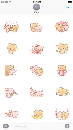 Love and Bear BearMoji Sticker