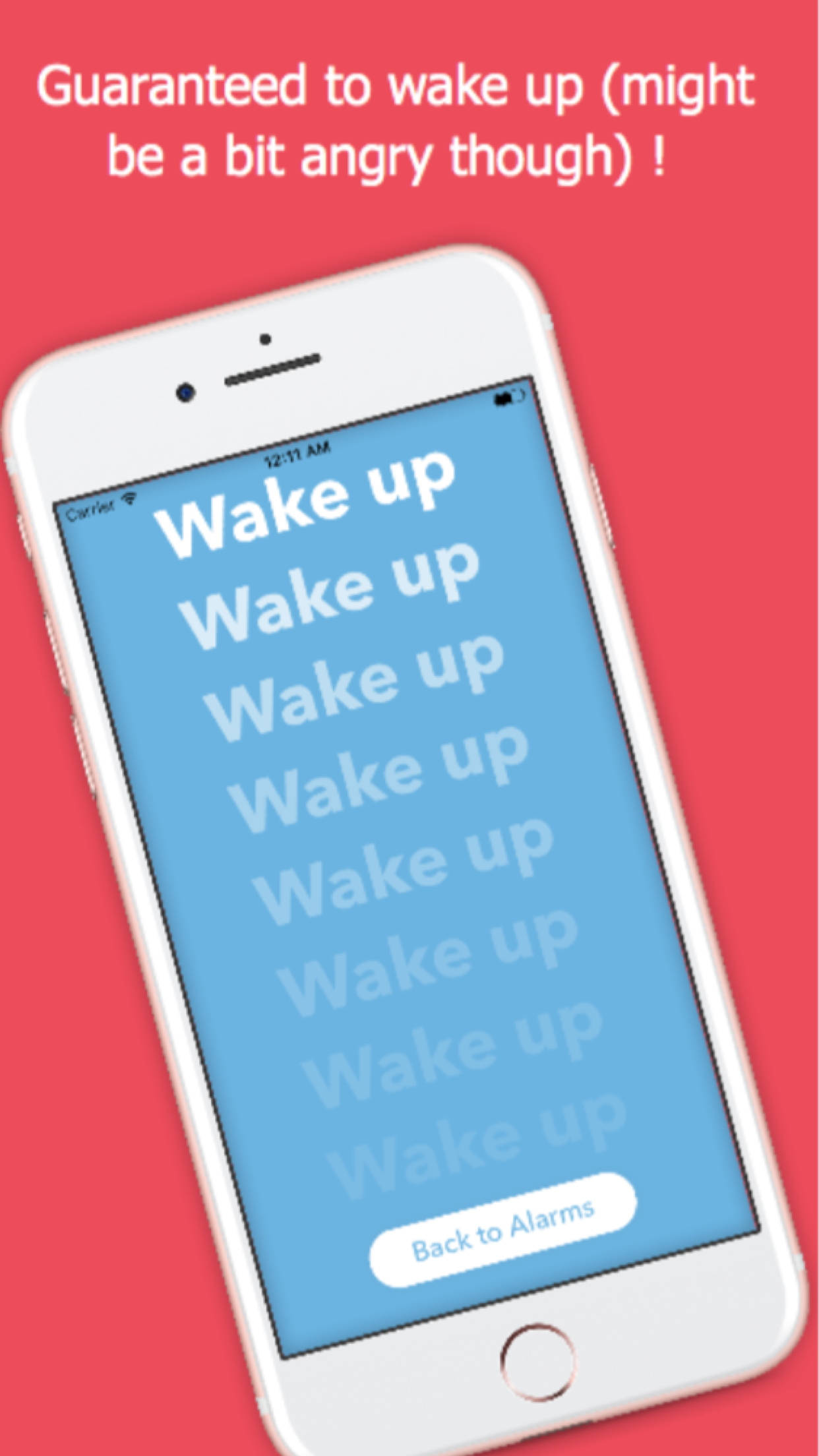 Loud Alarm Clock - Can't be snoozed or stopped