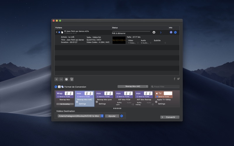 Screenshot #2 pour AVCHD to Mov Lite