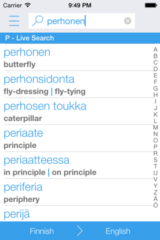 Dictionary Finnish English screenshot 2