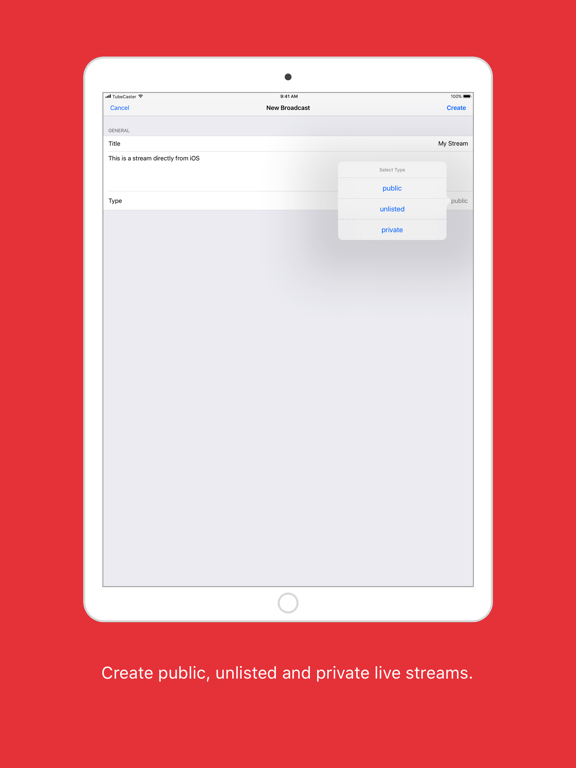 TubeCaster iPad screenshot 4 - Productivity app
