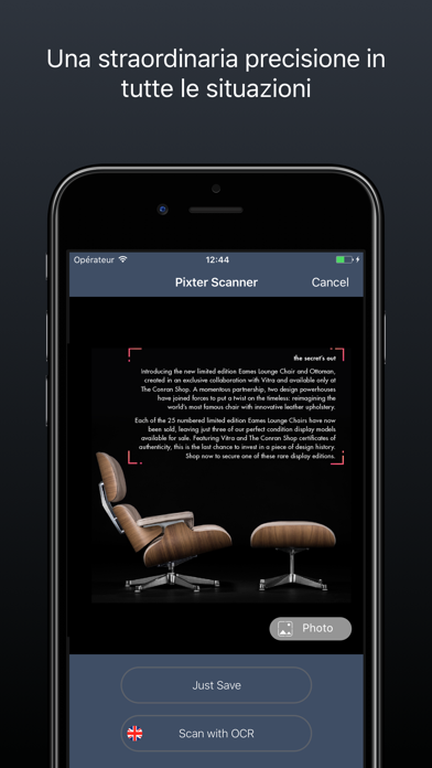 Pixter Scanner OCR Documento Schermata dell'app