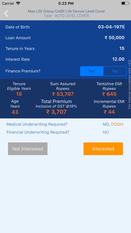 GCLS Maxima Auto Premium Calc