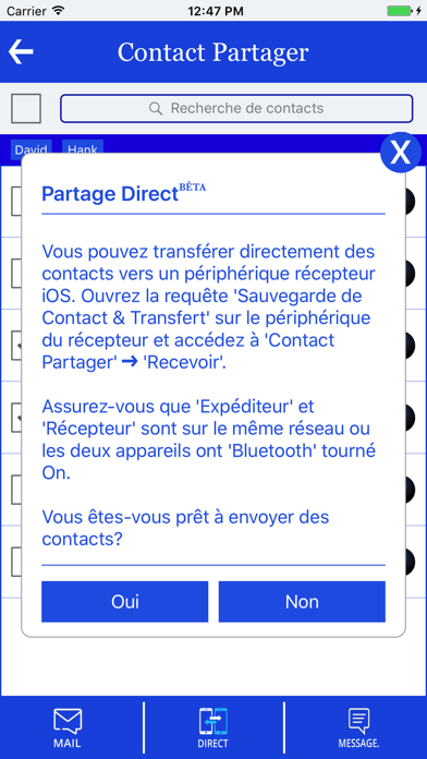 Screenshot #3 pour Sauvegarde de Contact & Transfert