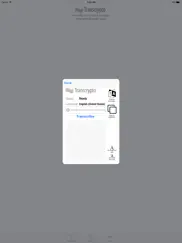 transcrypto audio transcriber iPad Captures Décran 2
