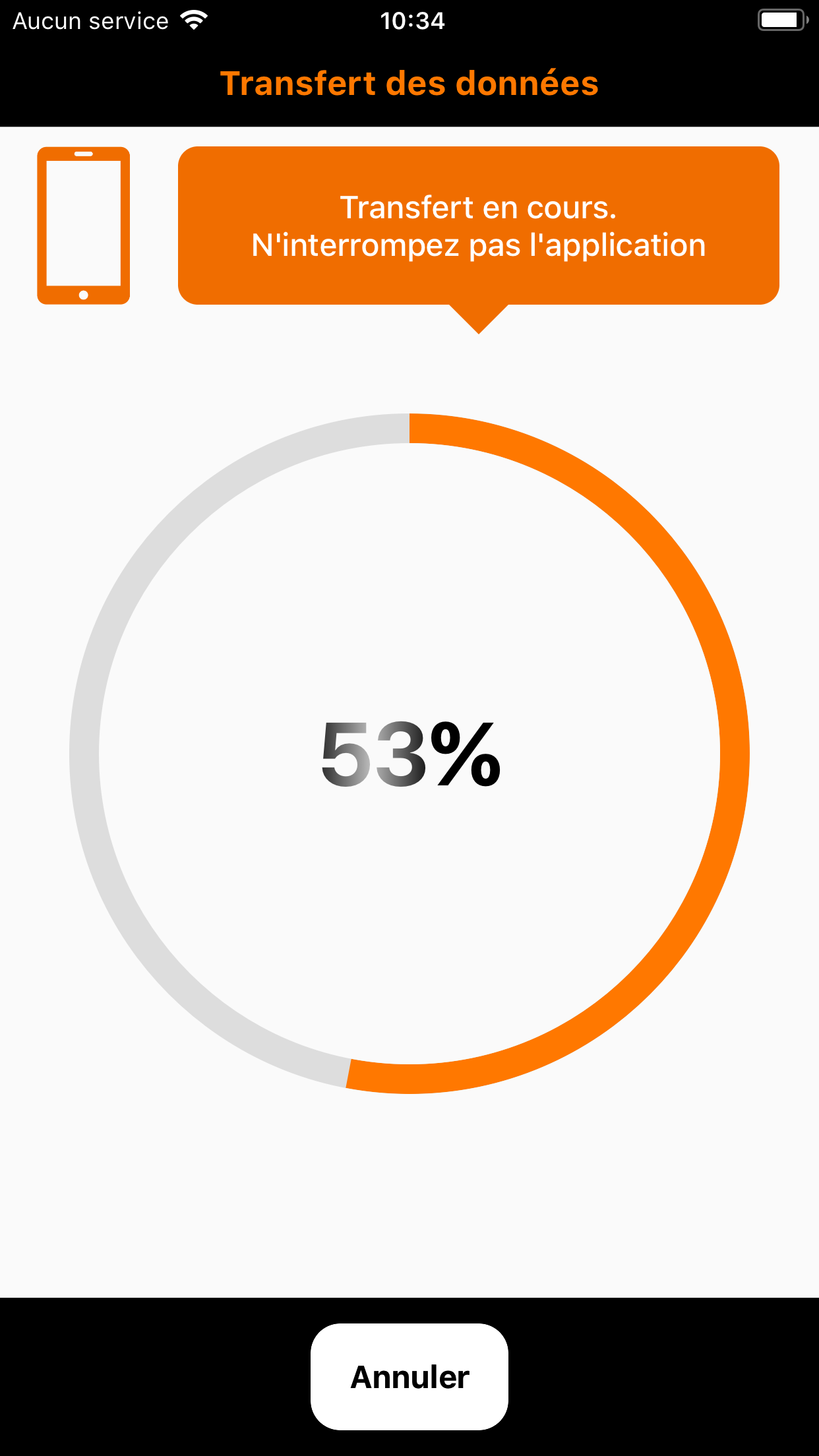 Orange data transfer screenshot 5