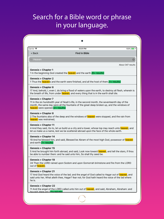 KJV King James Bible Offline iPad screenshot 5 - Reference app