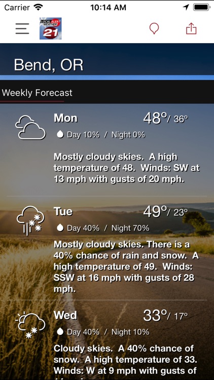 KTVZ Local Alert Weather App