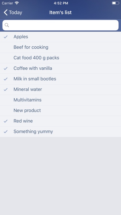 Just Buy! - Shopping list