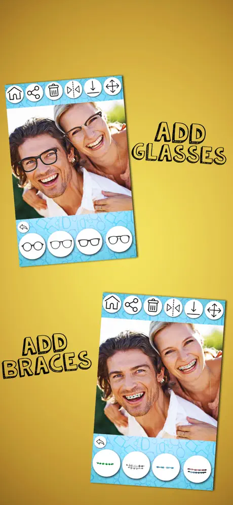 Braces & Nerd Glasses Stickers