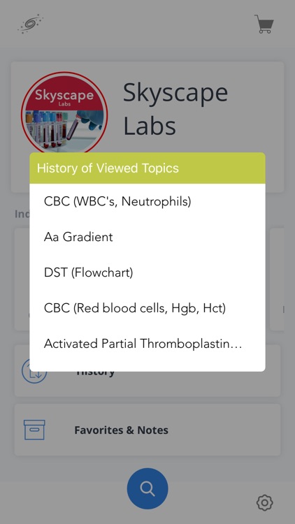 Skyscape Lab Values Mobile App
