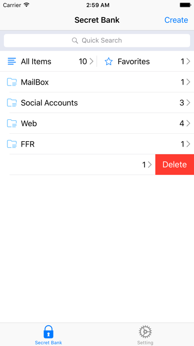 Secret Bank - Safe Manager Screenshot