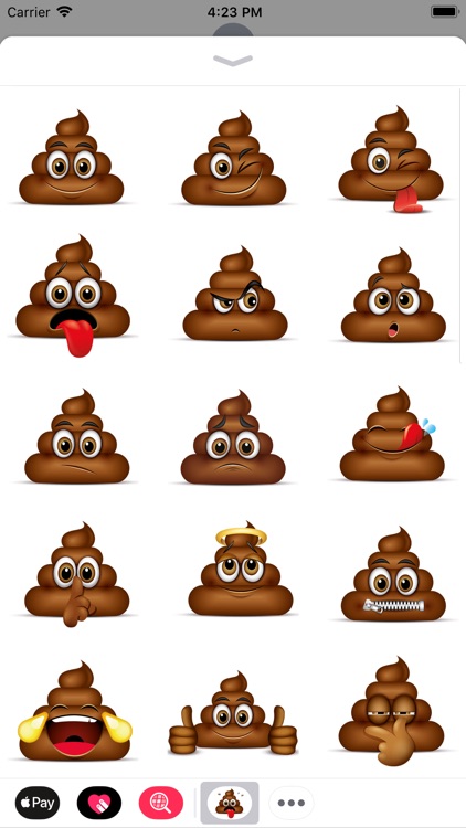 Poop Emoji Stickers - Cute Poo