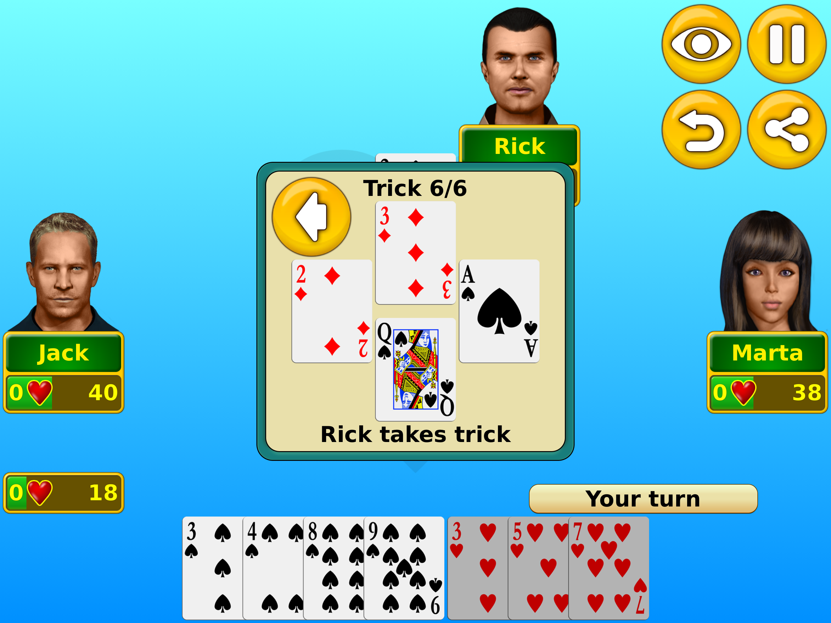 Hearts - Play online & offline