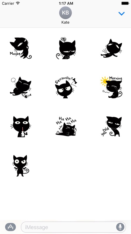 Funny Black Cat Stickers