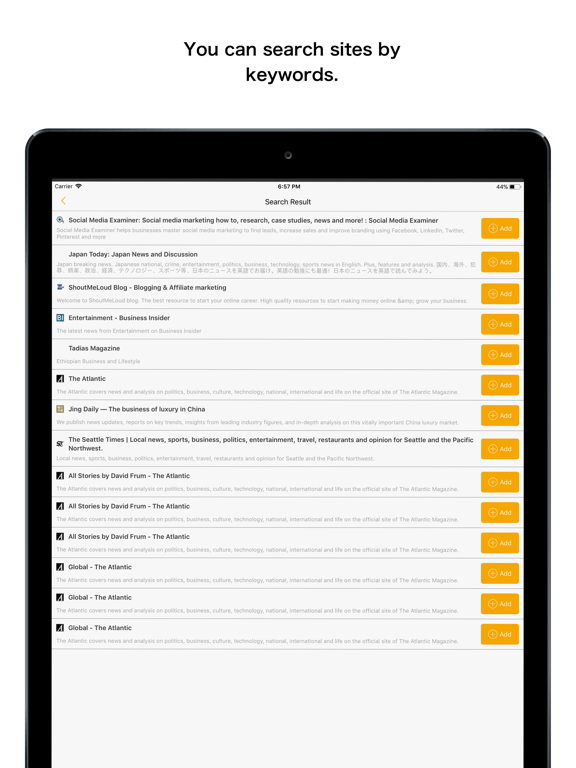 SmartFeed iPad screenshot 3 - Utilities app