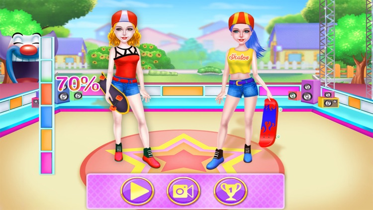 Skateboard Skating Girl