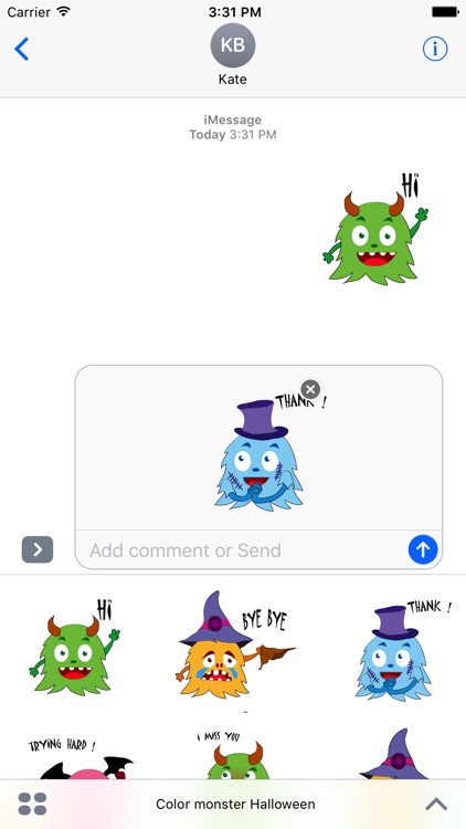 Color monster halloween