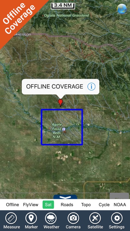 Agate Fossil Beds National Monument GPS chart screenshot-4