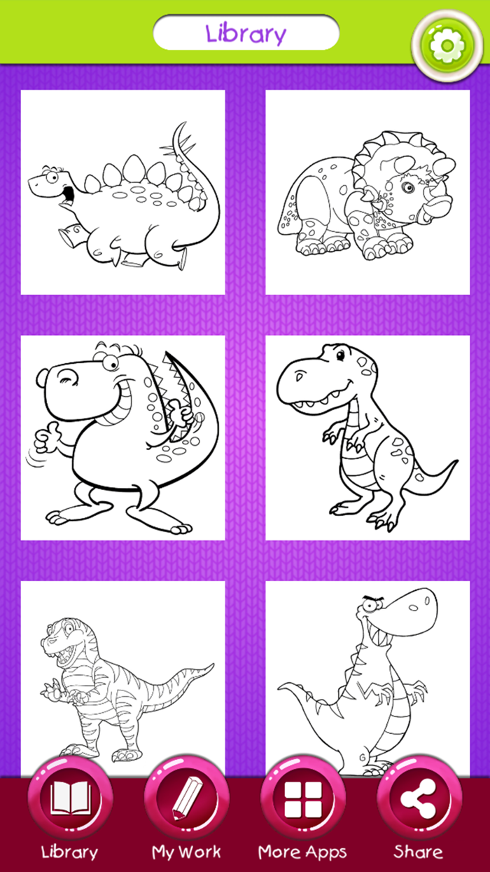 Dinosaur Coloring Book Pages
