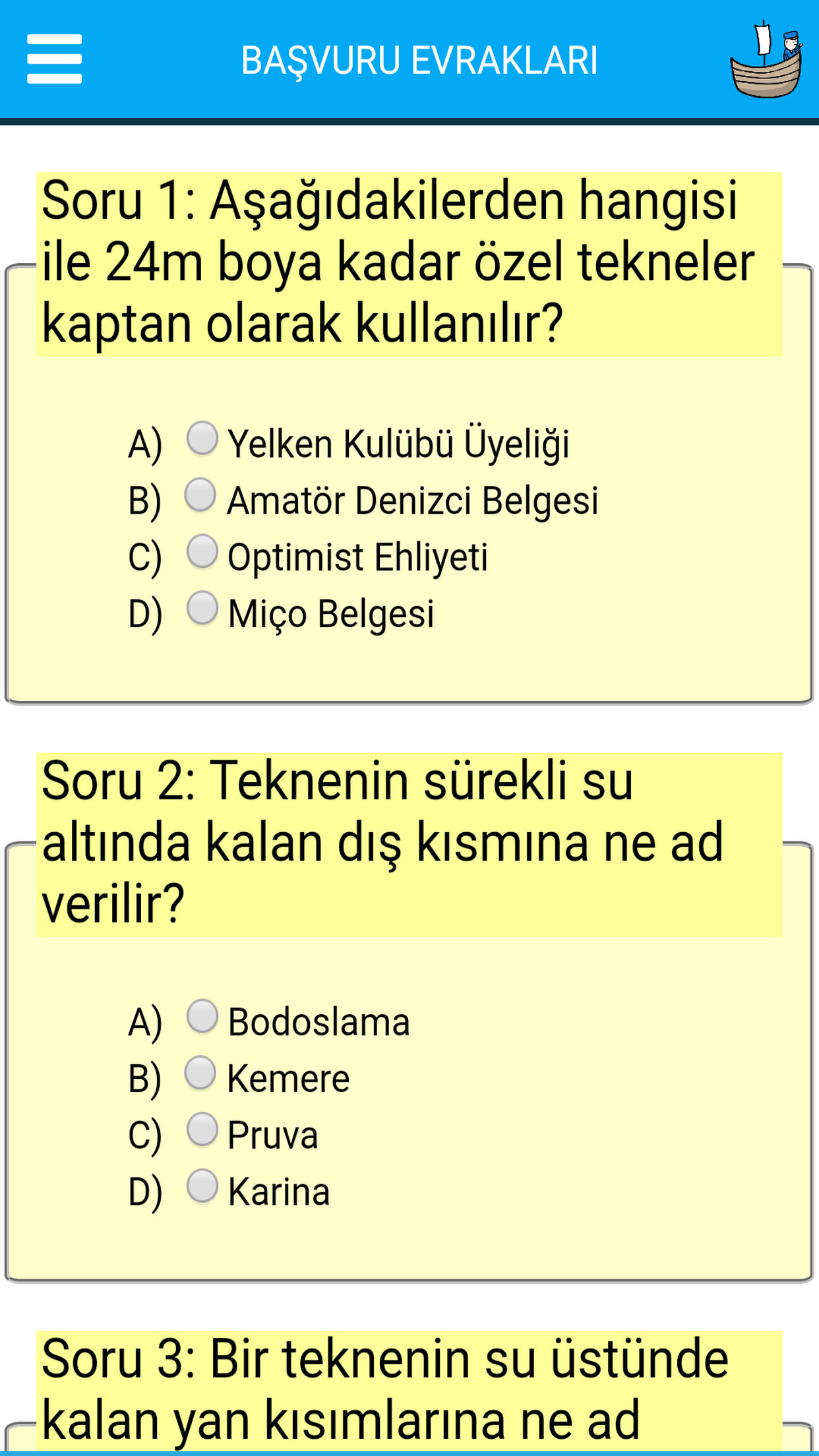 Amatör Denizci Eğitimi