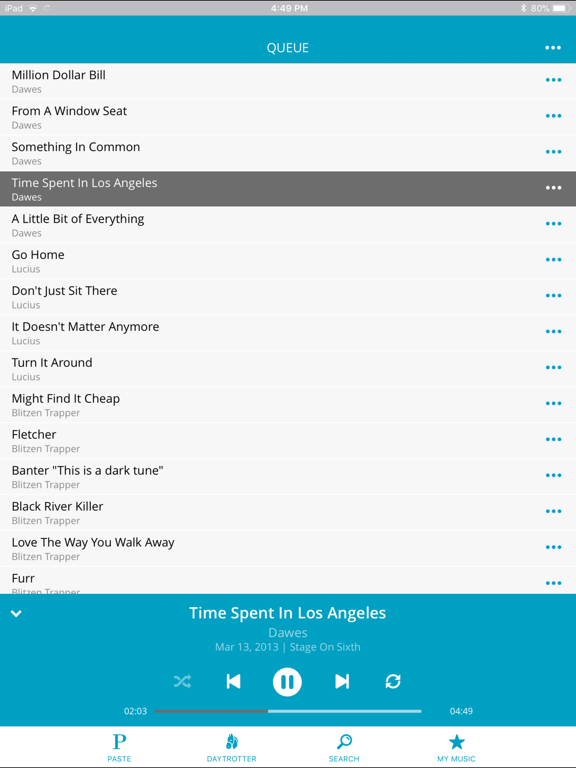 Screenshot #6 pour Paste Music & Daytrotter
