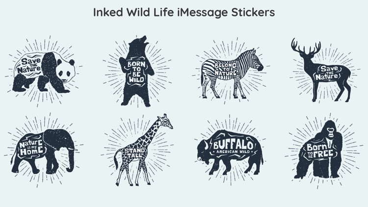 Ink Wildlife Quote Sticker App