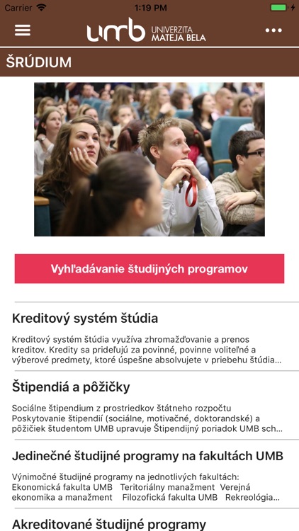 Univerzita Mateja Bela v Bansk screenshot-3