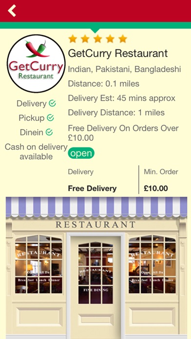 GetCurry Restaurant app screenshot 2