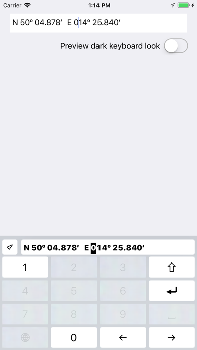 Screenshot #2 pour Coordinates Keyboard