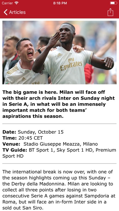 SempreMilan screenshot 2