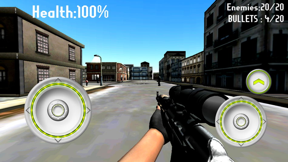#1. 3d Modern City Crime FPS Sniper (iOS) Tekijänä: Jeffrey Nielsen